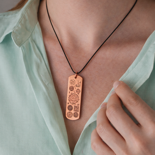 Rumi Şifa Manevi Zırh Dualı Bakır Kolye