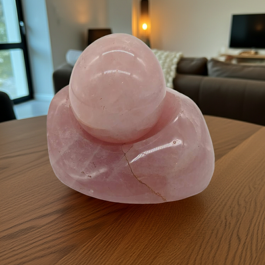 Rumi Şifa Pembe Kuvars Doğal Taş Enerji Seti