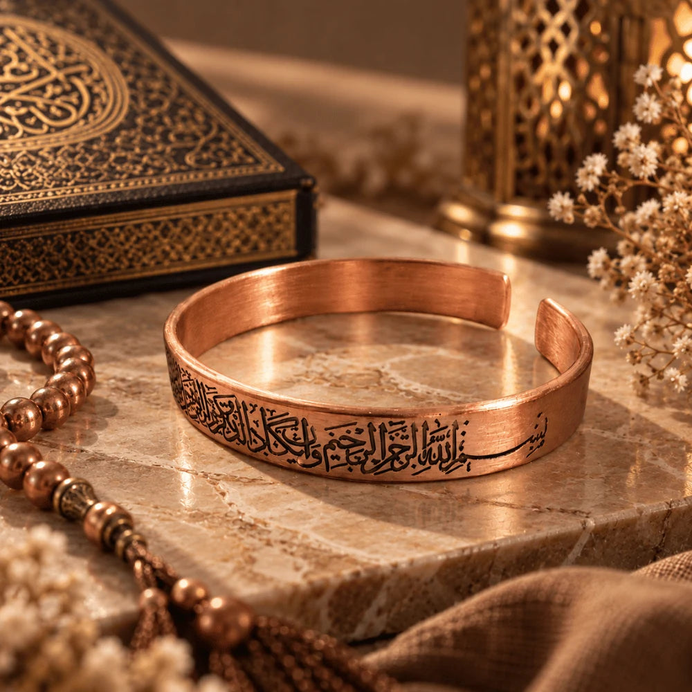 Rumi Şifa Nazar Dualı Bakır Bileklik