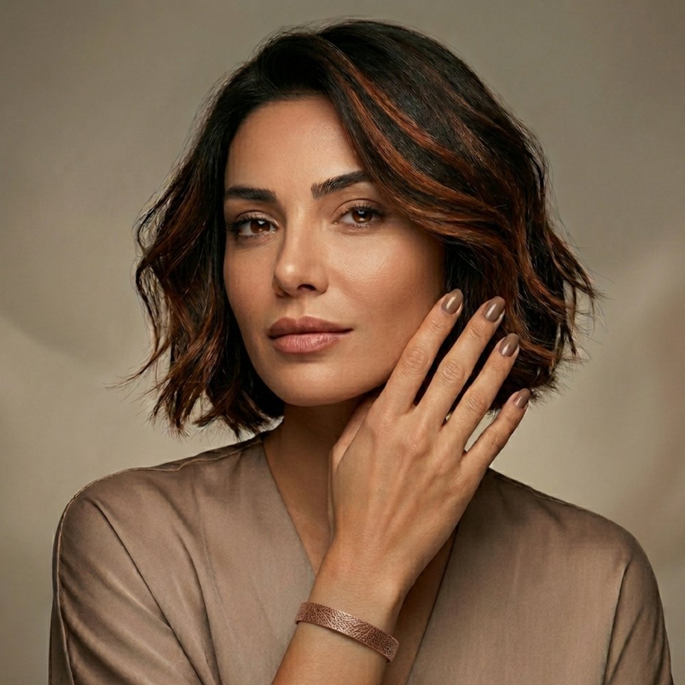 Rumi Şifa Kökler Dualı Bakır Bileklik