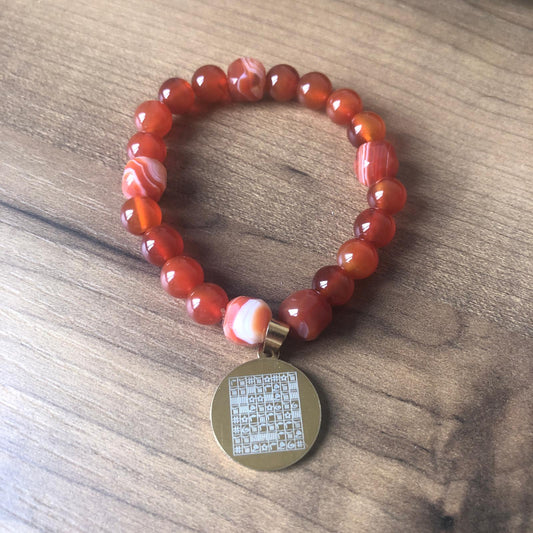 Rumi Şifa Karnelyan (Kırmızı Akik) Doğal Taş Bileklik