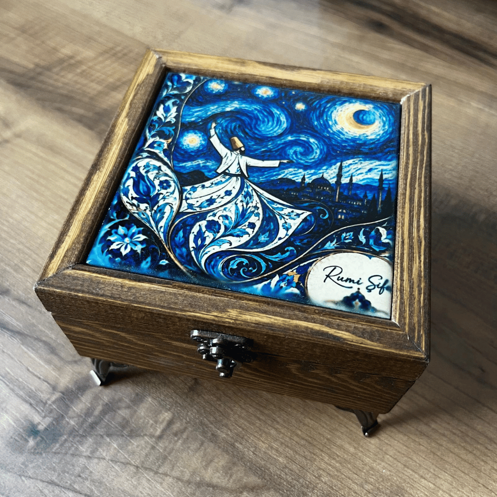 Rumi Şifa Ahşap Hediye Kutusu