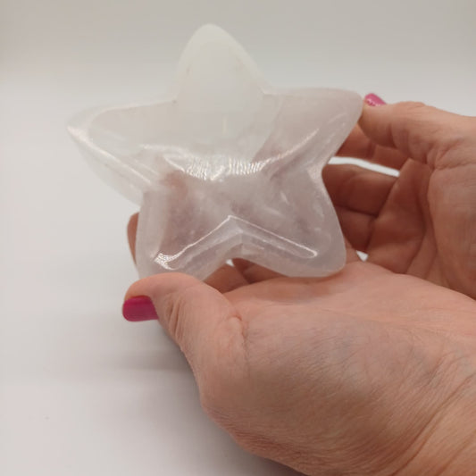 Rumi Şifa Saf Selenit Yıldız Kase